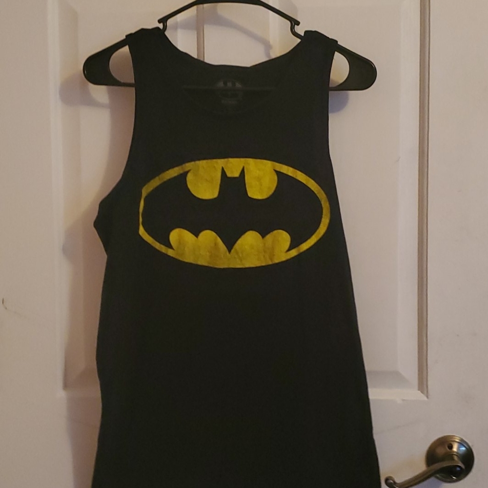 Black tank top with batman symbol